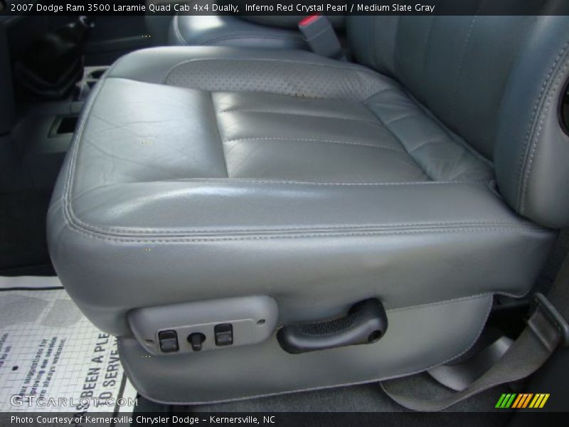 Inferno Red Crystal Pearl / Medium Slate Gray 2007 Dodge Ram 3500 Laramie Quad Cab 4x4 Dually