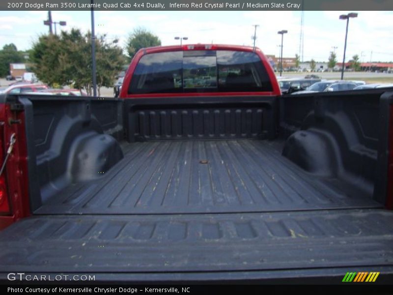 Inferno Red Crystal Pearl / Medium Slate Gray 2007 Dodge Ram 3500 Laramie Quad Cab 4x4 Dually