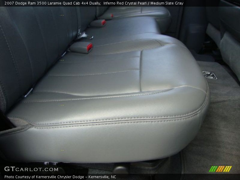 Inferno Red Crystal Pearl / Medium Slate Gray 2007 Dodge Ram 3500 Laramie Quad Cab 4x4 Dually