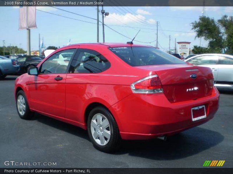 Vermillion Red / Medium Stone 2008 Ford Focus S Coupe