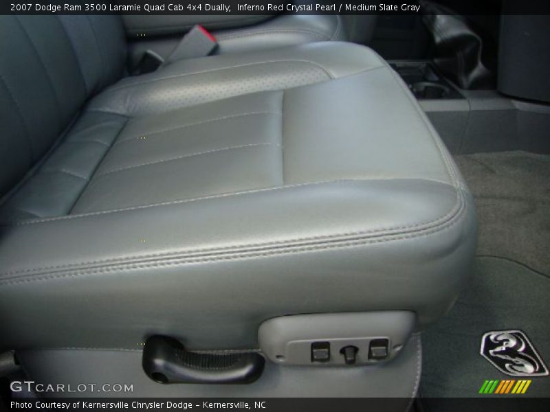 Inferno Red Crystal Pearl / Medium Slate Gray 2007 Dodge Ram 3500 Laramie Quad Cab 4x4 Dually
