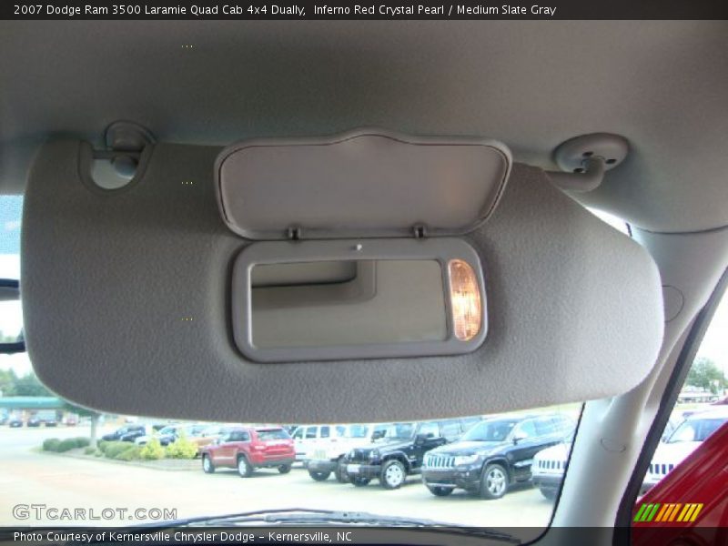 Inferno Red Crystal Pearl / Medium Slate Gray 2007 Dodge Ram 3500 Laramie Quad Cab 4x4 Dually