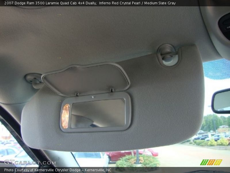 Inferno Red Crystal Pearl / Medium Slate Gray 2007 Dodge Ram 3500 Laramie Quad Cab 4x4 Dually