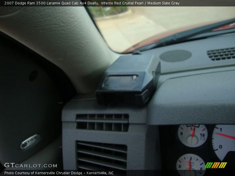 Inferno Red Crystal Pearl / Medium Slate Gray 2007 Dodge Ram 3500 Laramie Quad Cab 4x4 Dually
