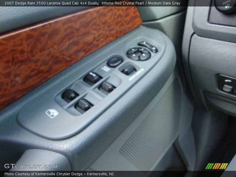 Inferno Red Crystal Pearl / Medium Slate Gray 2007 Dodge Ram 3500 Laramie Quad Cab 4x4 Dually