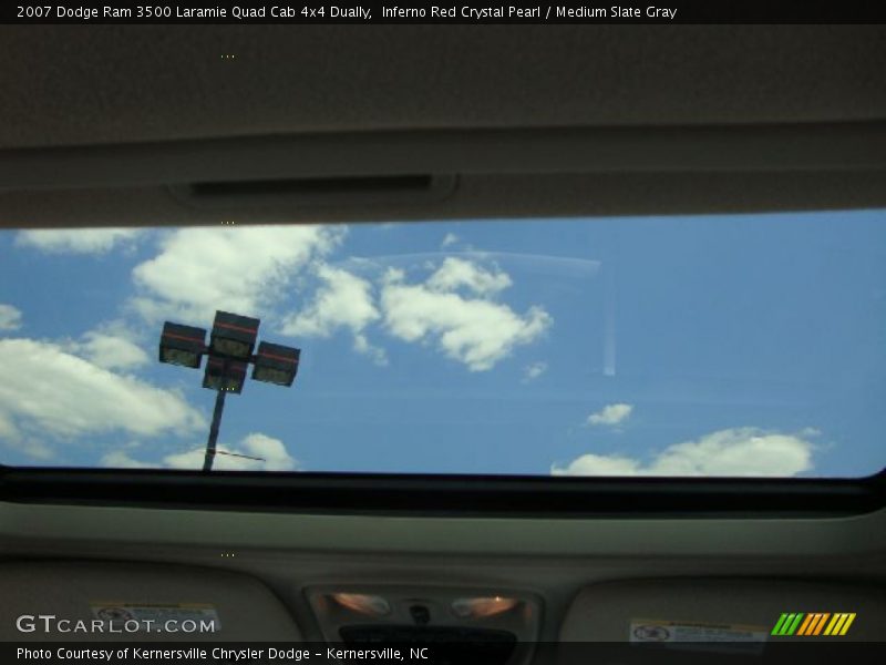 Inferno Red Crystal Pearl / Medium Slate Gray 2007 Dodge Ram 3500 Laramie Quad Cab 4x4 Dually