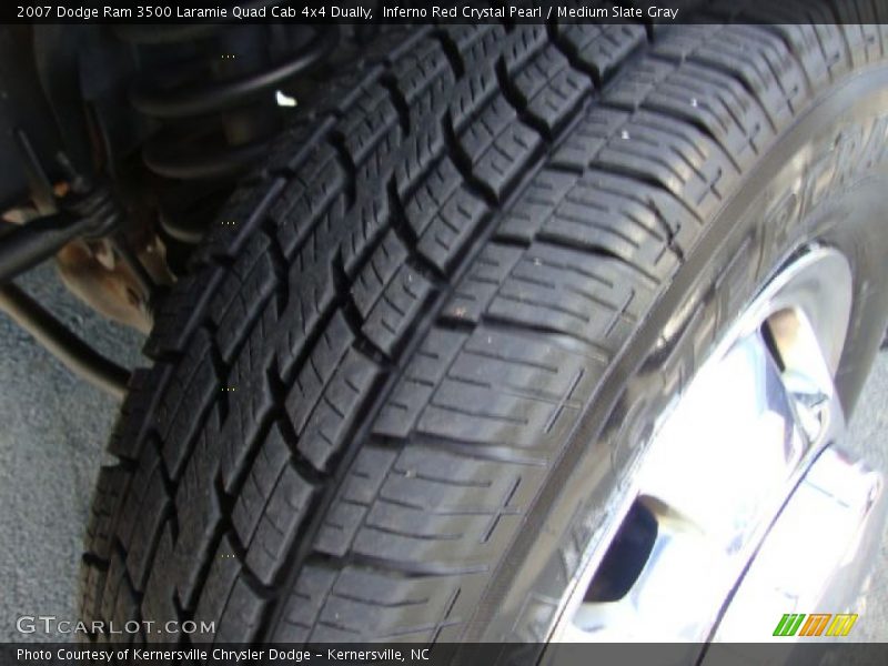 Inferno Red Crystal Pearl / Medium Slate Gray 2007 Dodge Ram 3500 Laramie Quad Cab 4x4 Dually