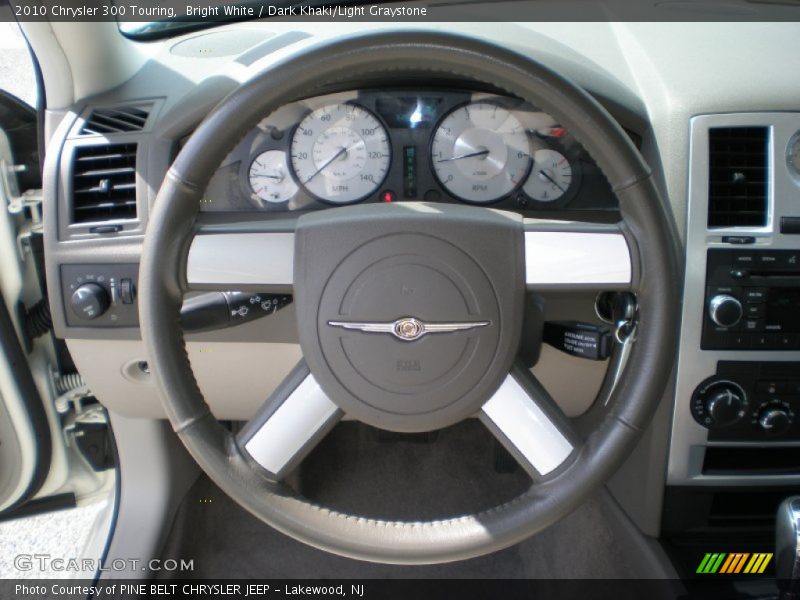 Bright White / Dark Khaki/Light Graystone 2010 Chrysler 300 Touring