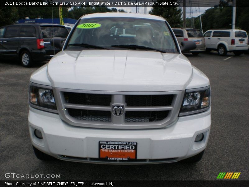 Bright White / Dark Slate Gray/Medium Slate Gray 2011 Dodge Dakota Big Horn Crew Cab 4x4