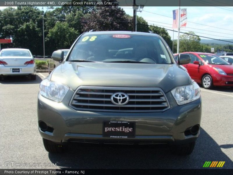Cypress Green Pearl / Ash Gray 2008 Toyota Highlander 4WD