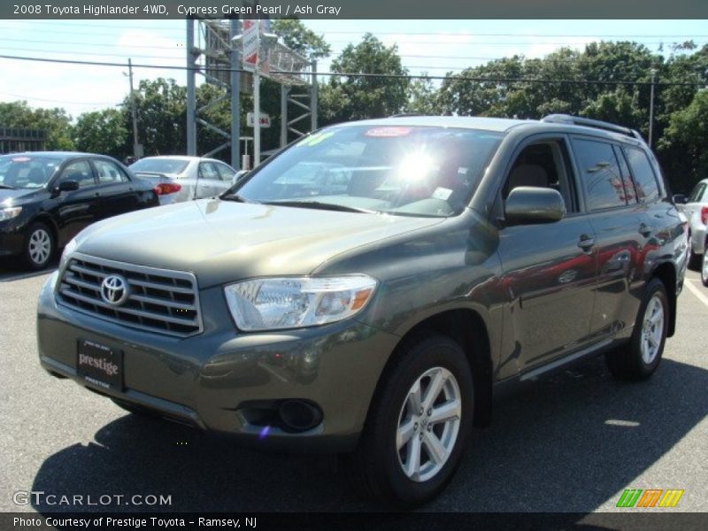 Cypress Green Pearl / Ash Gray 2008 Toyota Highlander 4WD