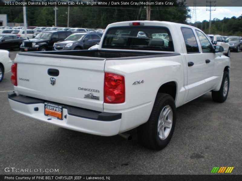 Bright White / Dark Slate Gray/Medium Slate Gray 2011 Dodge Dakota Big Horn Crew Cab 4x4