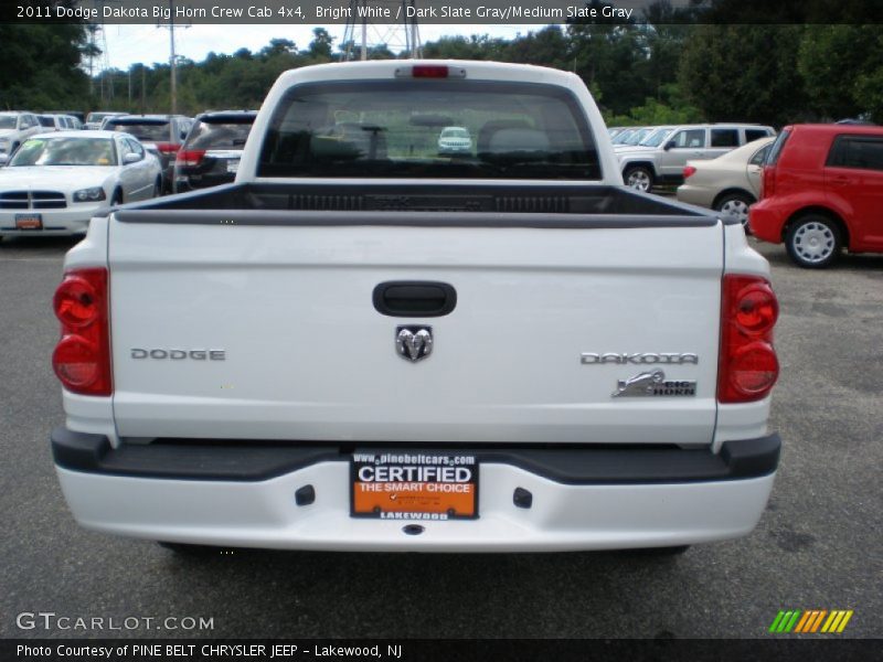 Bright White / Dark Slate Gray/Medium Slate Gray 2011 Dodge Dakota Big Horn Crew Cab 4x4