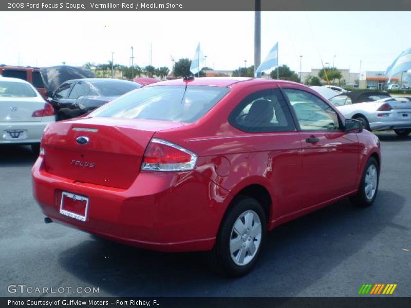 Vermillion Red / Medium Stone 2008 Ford Focus S Coupe