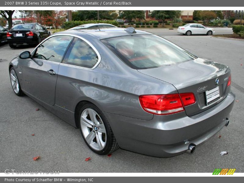 Space Gray Metallic / Coral Red/Black 2007 BMW 3 Series 335i Coupe