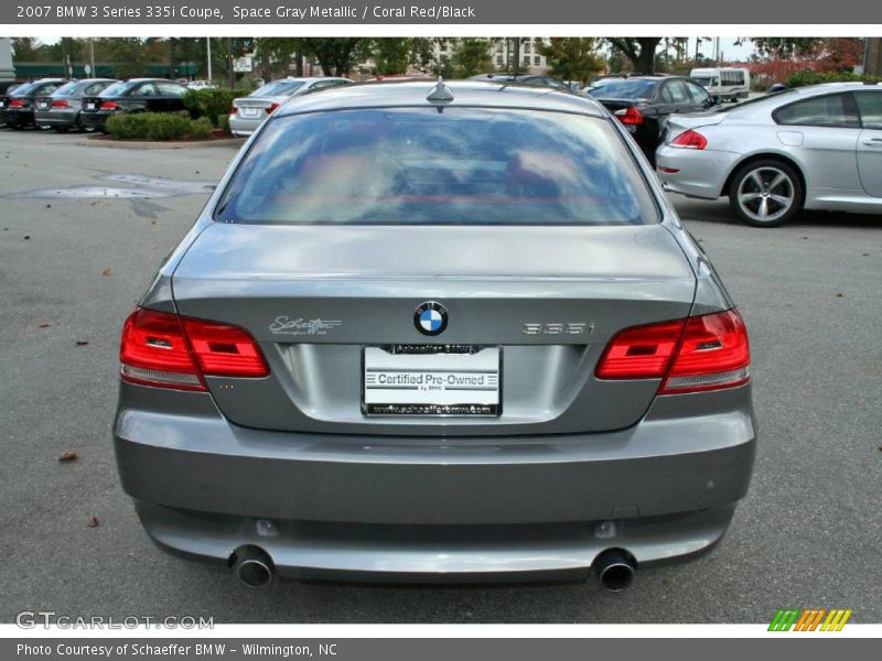 Space Gray Metallic / Coral Red/Black 2007 BMW 3 Series 335i Coupe