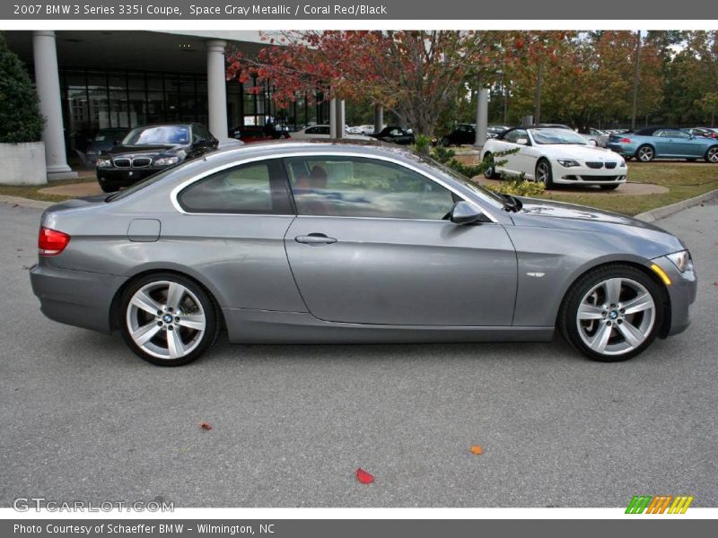 Space Gray Metallic / Coral Red/Black 2007 BMW 3 Series 335i Coupe