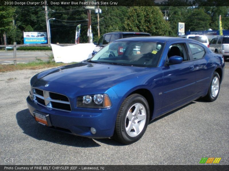 Deep Water Blue Pearl / Dark Slate Gray 2010 Dodge Charger SXT