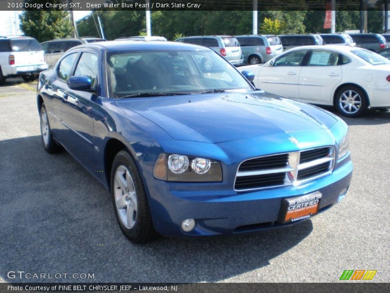 Deep Water Blue Pearl / Dark Slate Gray 2010 Dodge Charger SXT