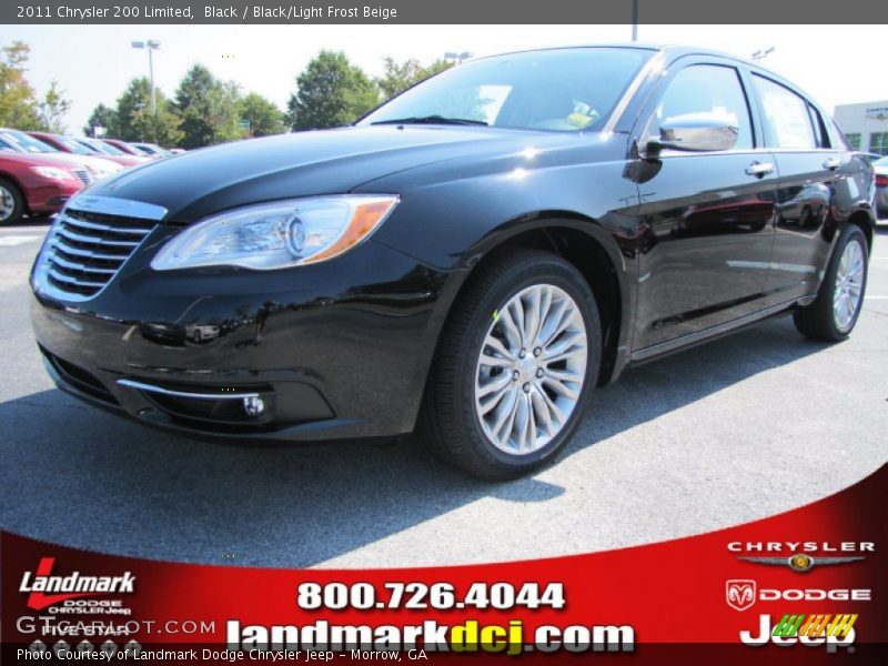 Black / Black/Light Frost Beige 2011 Chrysler 200 Limited