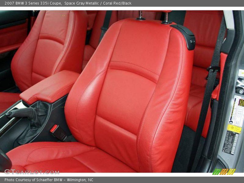 Space Gray Metallic / Coral Red/Black 2007 BMW 3 Series 335i Coupe