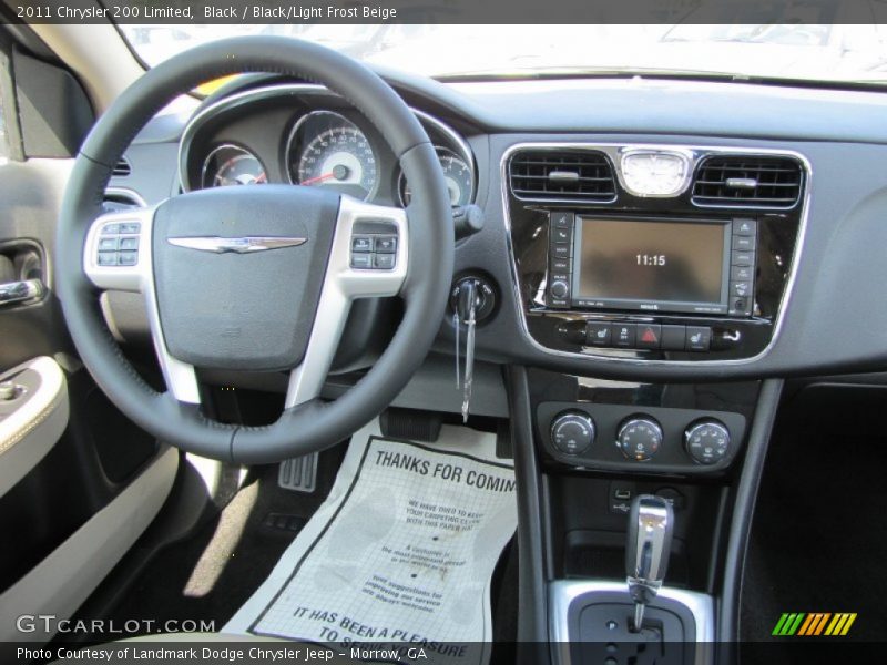 Black / Black/Light Frost Beige 2011 Chrysler 200 Limited