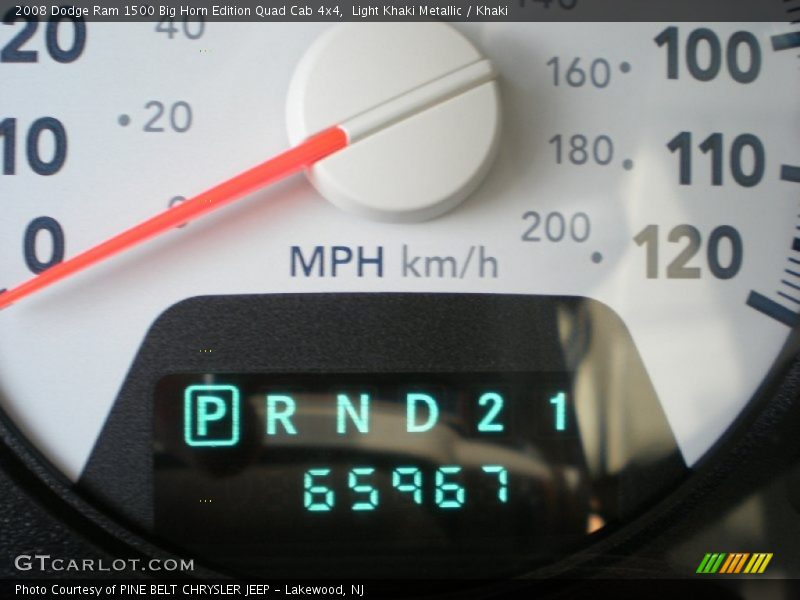 Light Khaki Metallic / Khaki 2008 Dodge Ram 1500 Big Horn Edition Quad Cab 4x4