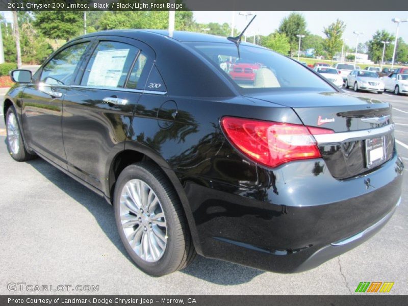 Black / Black/Light Frost Beige 2011 Chrysler 200 Limited
