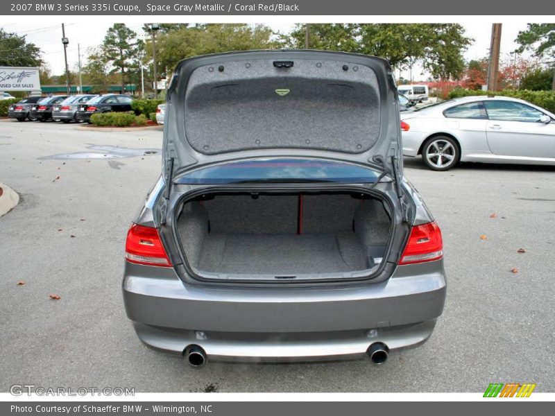 Space Gray Metallic / Coral Red/Black 2007 BMW 3 Series 335i Coupe