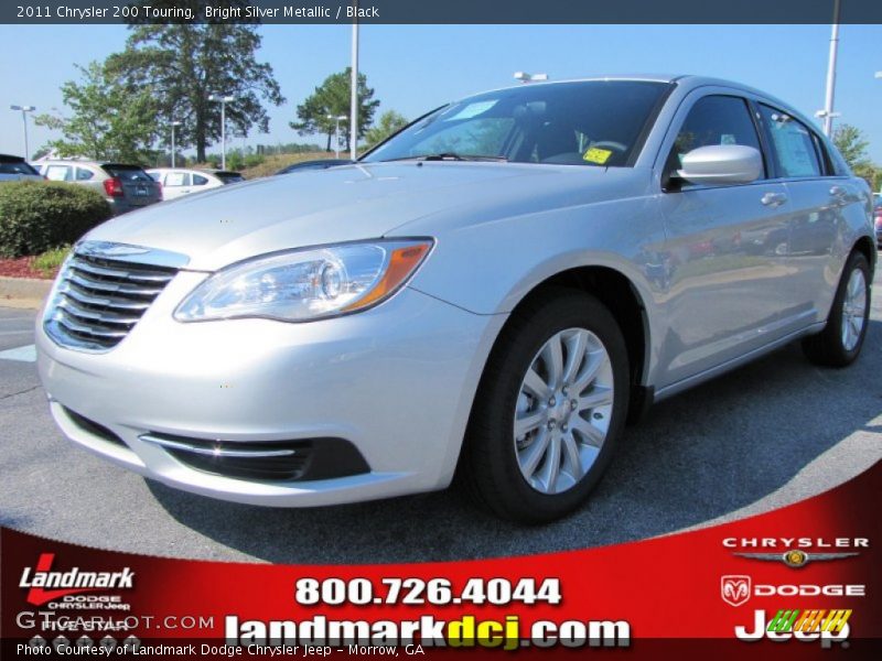 Bright Silver Metallic / Black 2011 Chrysler 200 Touring