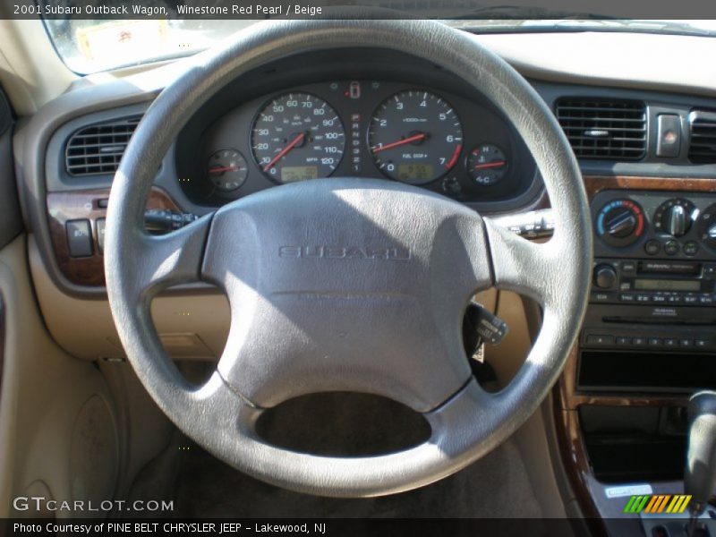 Winestone Red Pearl / Beige 2001 Subaru Outback Wagon