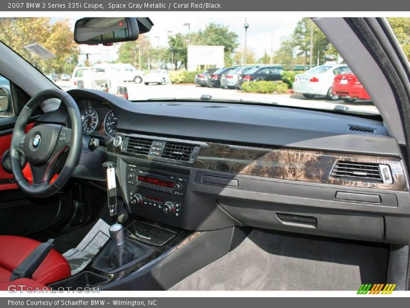 Space Gray Metallic / Coral Red/Black 2007 BMW 3 Series 335i Coupe