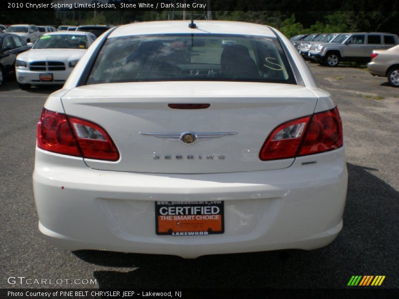 Stone White / Dark Slate Gray 2010 Chrysler Sebring Limited Sedan