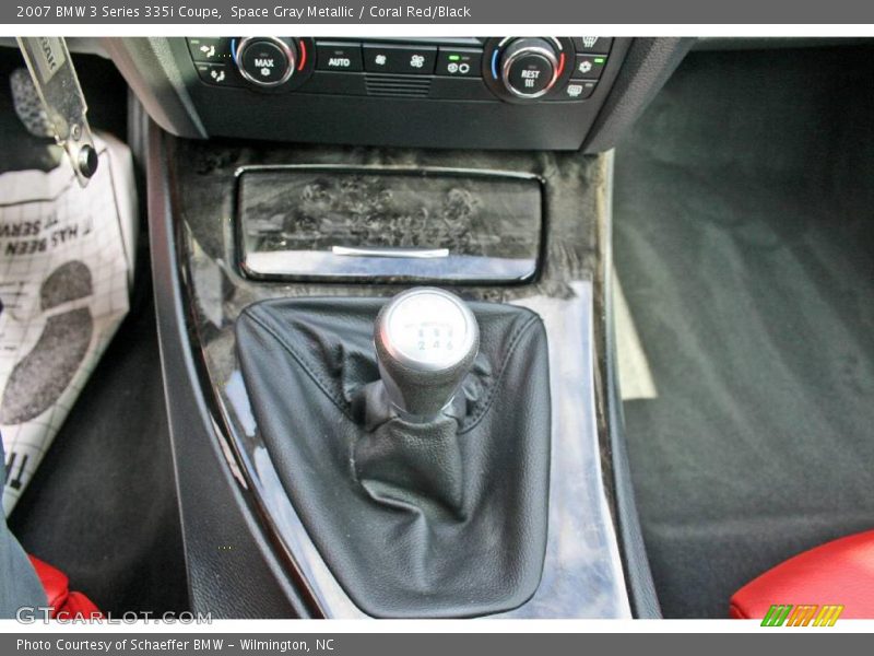 Space Gray Metallic / Coral Red/Black 2007 BMW 3 Series 335i Coupe
