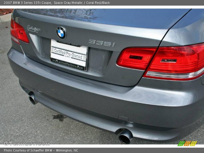 Space Gray Metallic / Coral Red/Black 2007 BMW 3 Series 335i Coupe