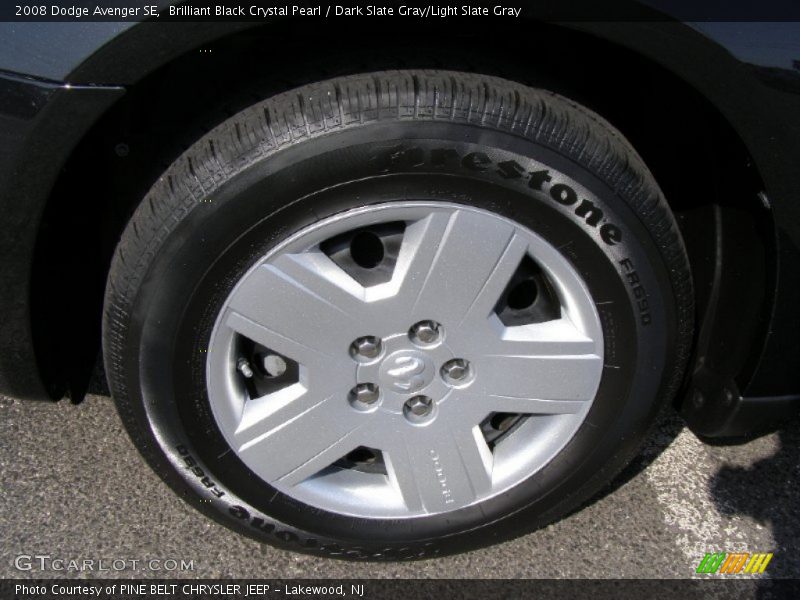 Brilliant Black Crystal Pearl / Dark Slate Gray/Light Slate Gray 2008 Dodge Avenger SE