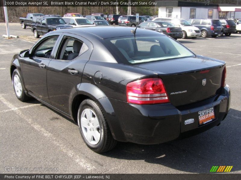 Brilliant Black Crystal Pearl / Dark Slate Gray/Light Slate Gray 2008 Dodge Avenger SE