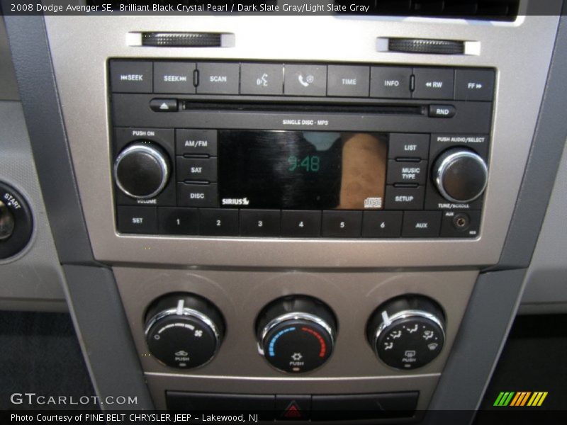 Brilliant Black Crystal Pearl / Dark Slate Gray/Light Slate Gray 2008 Dodge Avenger SE
