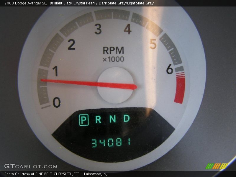 Brilliant Black Crystal Pearl / Dark Slate Gray/Light Slate Gray 2008 Dodge Avenger SE