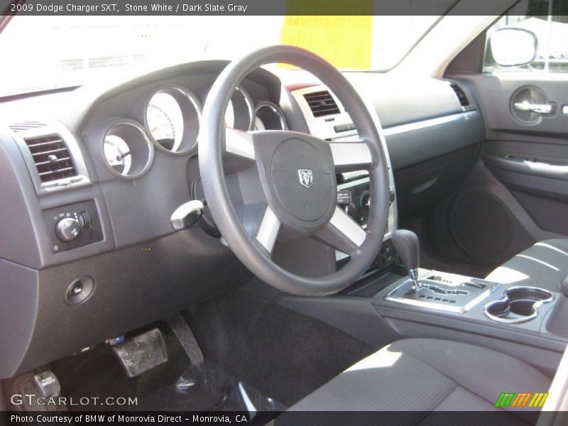 Stone White / Dark Slate Gray 2009 Dodge Charger SXT