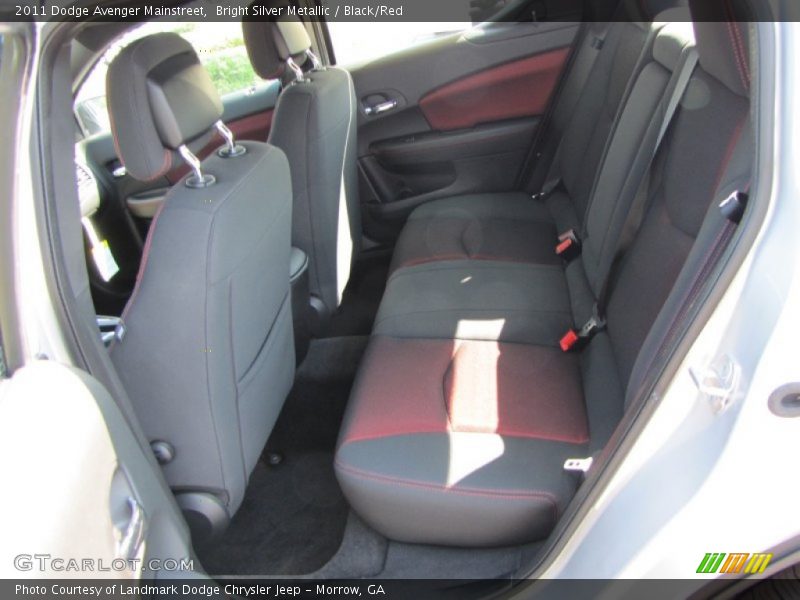 Bright Silver Metallic / Black/Red 2011 Dodge Avenger Mainstreet