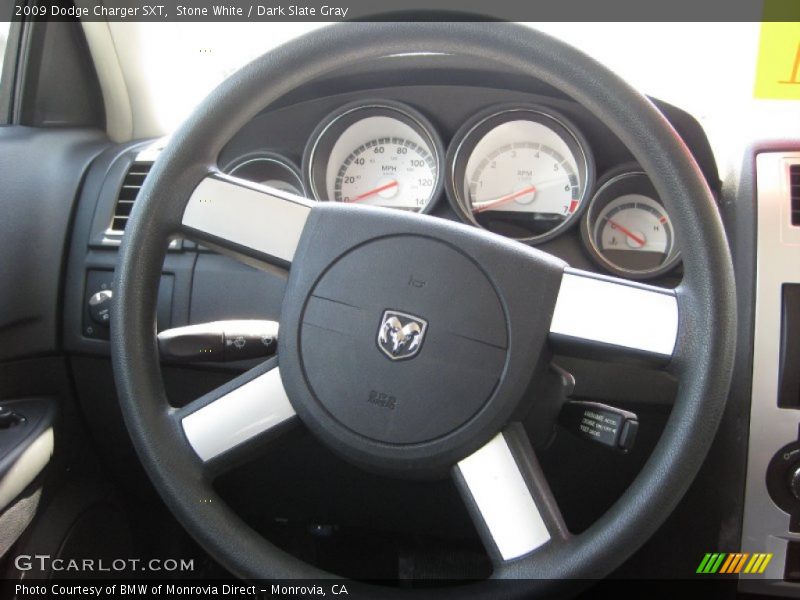 Stone White / Dark Slate Gray 2009 Dodge Charger SXT