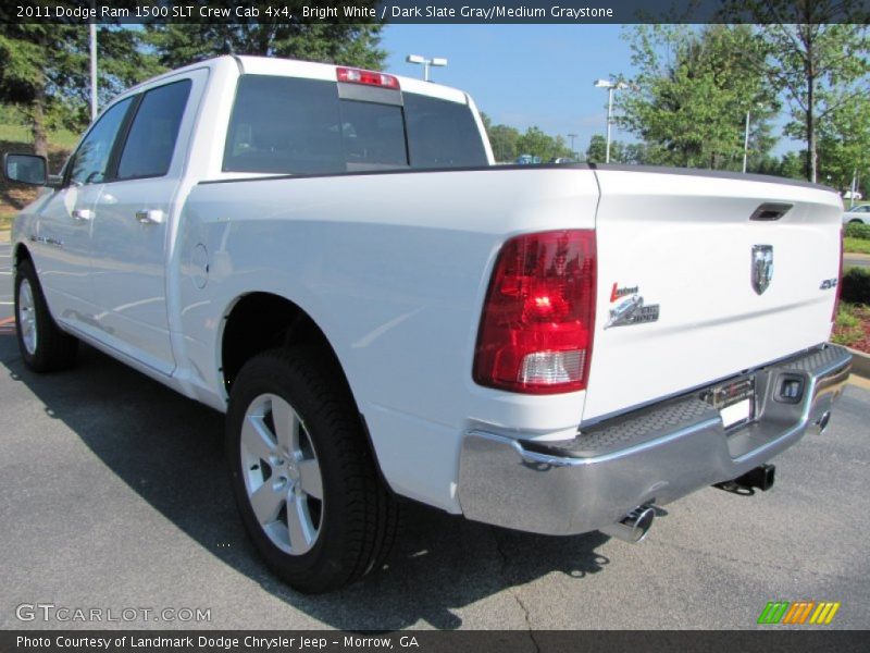 Bright White / Dark Slate Gray/Medium Graystone 2011 Dodge Ram 1500 SLT Crew Cab 4x4