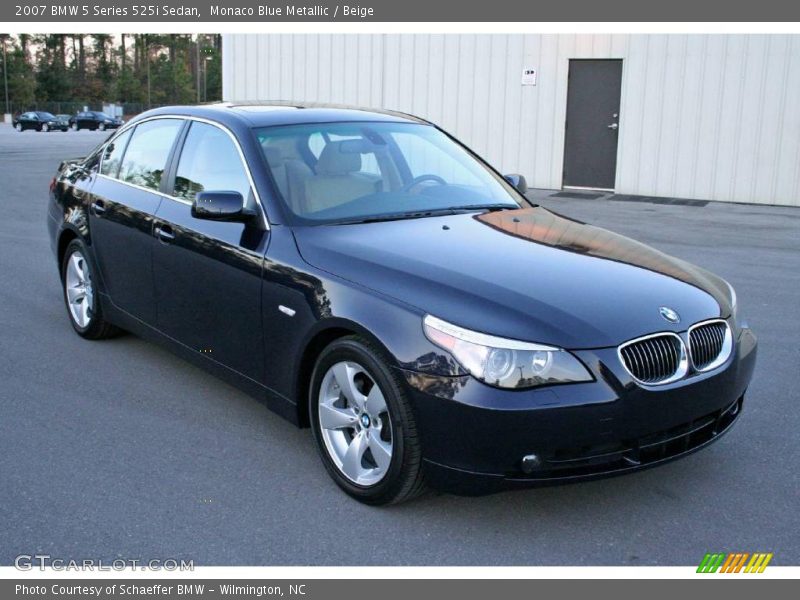 Monaco Blue Metallic / Beige 2007 BMW 5 Series 525i Sedan