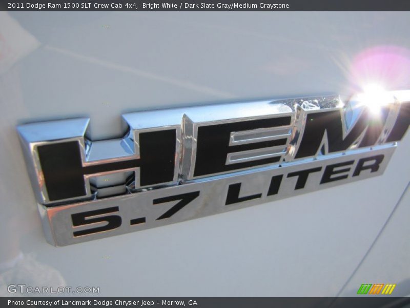 Bright White / Dark Slate Gray/Medium Graystone 2011 Dodge Ram 1500 SLT Crew Cab 4x4
