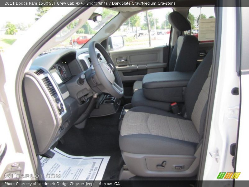 Bright White / Dark Slate Gray/Medium Graystone 2011 Dodge Ram 1500 SLT Crew Cab 4x4
