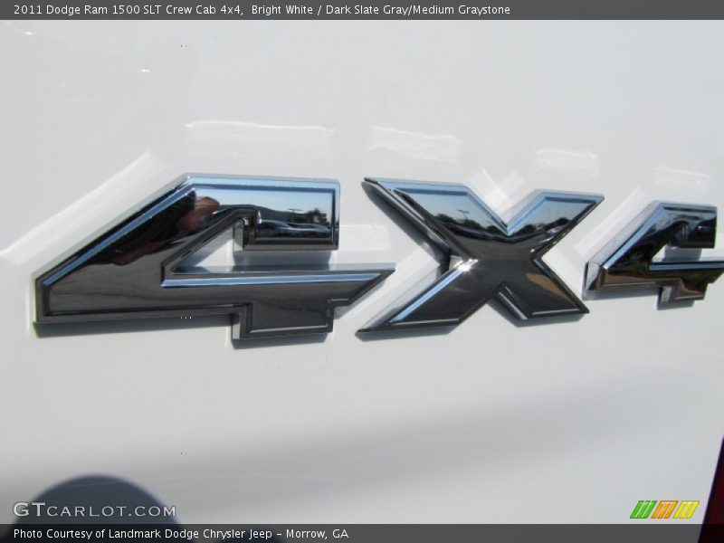 Bright White / Dark Slate Gray/Medium Graystone 2011 Dodge Ram 1500 SLT Crew Cab 4x4