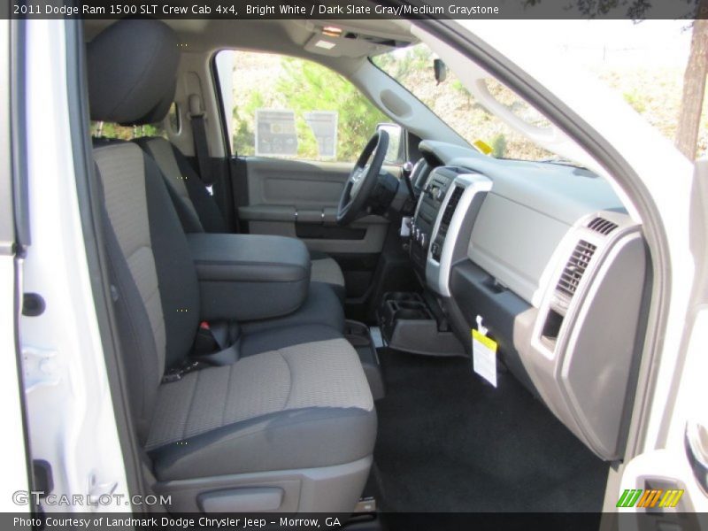 Bright White / Dark Slate Gray/Medium Graystone 2011 Dodge Ram 1500 SLT Crew Cab 4x4