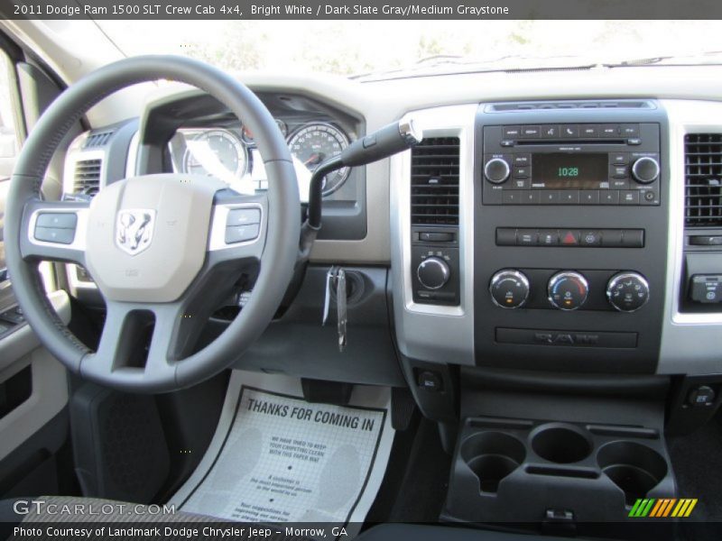 Bright White / Dark Slate Gray/Medium Graystone 2011 Dodge Ram 1500 SLT Crew Cab 4x4