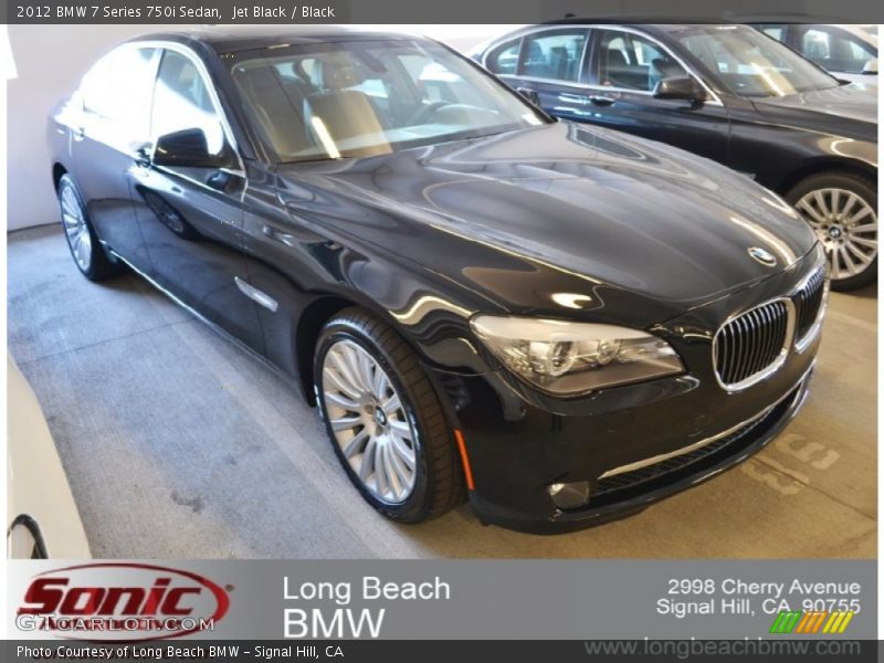 Jet Black / Black 2012 BMW 7 Series 750i Sedan